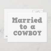 VERHEIRATET FÜR EINE KUCHERIN POSTKARTE (Vorne/Hinten)