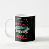 Verheiratet für Geschenke eines Drummers Kaffeetasse (Links)