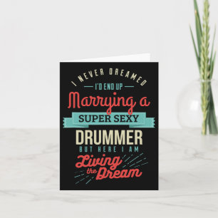 Verheiratet für Geschenke eines Drummers Karte