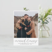 Verheiratet & gemütlich Einfaches Weihnachtsfest F Feiertagskarte (Stehend Vorderseite)