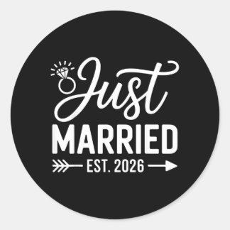 Verheiratet Geschätzt 2026 Hochzeit Ehefrau Herr F Runder Aufkleber