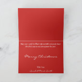 Verheiratet & hell Neuvermählte Weihnachtsfotokart Feiertagskarte (Innenseite)