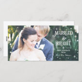 Verheiratet & hell, Weihnachts-Fotokarte, Ferien Feiertagskarte (Vorne/Hinten)