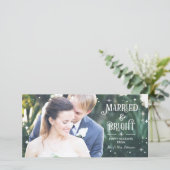 Verheiratet & hell, Weihnachts-Fotokarte, Ferien Feiertagskarte (Stehend Vorderseite)