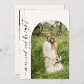 Verheiratet & hell Weihnachtskarte Foto Einladung (Vorne/Hinten)