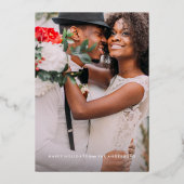 Verheiratet- & hellbrushed Holiday Overlay Folien Feiertagskarte (Vorderseite)