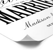 Verheiratet | Hochzeitssymbol Poster (Ecke)
