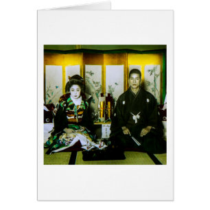 Verheiratet in altem Japan die glücklichen Paare