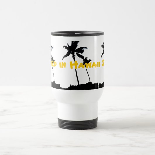 Verheiratet in den Hawaii-Palmen Reisebecher (Mittel)