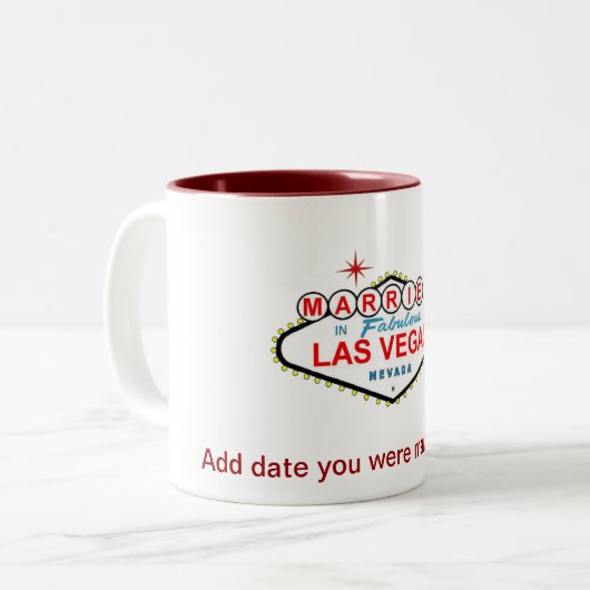 VERHEIRATET in der Tasse Las Vegas (Vorderseite Links)