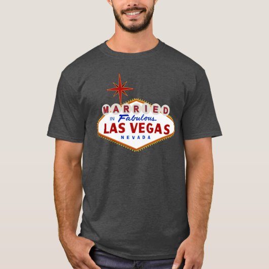 Verheiratet in Fabulous Las Vegas, Nevada Neon Sch T-Shirt (Vorderseite)