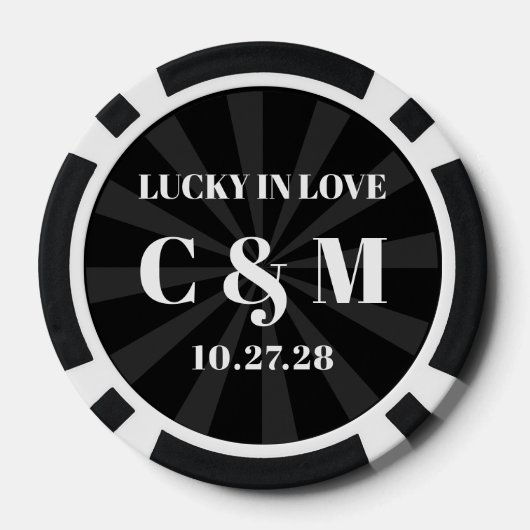 Verheiratet in fabulous Las Vegas Poker Chip Hochz (Rückseite)