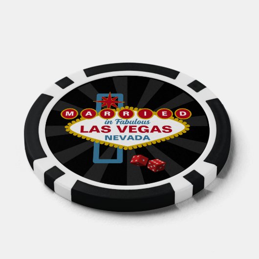 Verheiratet in fabulous Las Vegas Poker Chip Hochz (Einzeln)