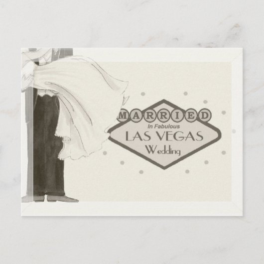 Verheiratet in Fabulous Las Vegas Postkarte (Vorderseite)