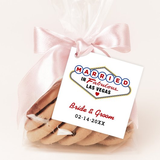 Verheiratet in Fabulous Las Vegas Red Wedding Mono Geschenkanhänger