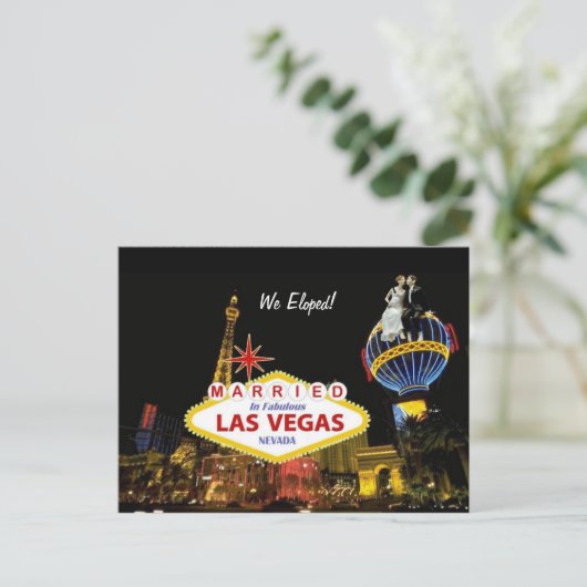 Verheiratet in Fabulous Las Vegas wir gepflückt! P Ankündigungspostkarte (Stehend Vorderseite)