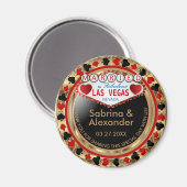 Verheiratet in Las Vegas - Danke - Red Magnet (Vorderseite/Rückseite)