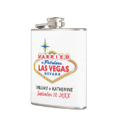 VERHEIRATET IN LAS VEGAS Flask Brautparty Geschenk Flachmann (Links)