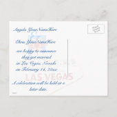 Verheiratet in Las Vegas Foto Ankündigung Blue (Rückseite)