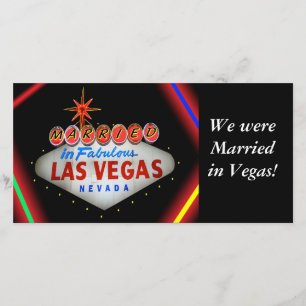 Verheiratet in Las Vegas Fotokarte Ankündigung