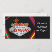 Verheiratet in Las Vegas Fotokarte Ankündigung (Vorderseite)