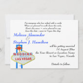 Verheiratet in Las Vegas Fotokarte Einladung (Rückseite)