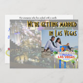 Verheiratet in Las Vegas Fotokarte Einladung (Vorne/Hinten)