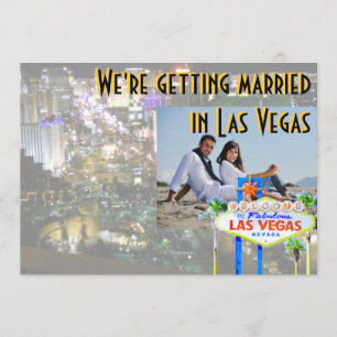 Verheiratet in Las Vegas Fotokarte Einladung