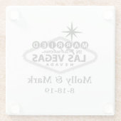 Verheiratet in Las Vegas Personalisierte Gastgesch Glasuntersetzer (Rückseite)