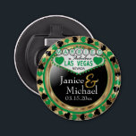 Verheiratet in Las Vegas Style - Green Flaschenöffner<br><div class="desc">Flaschenöffner. In einem verheirateten Design im Las Vegas-Stil mit einem grünen und Imitat goldfarbenen Metall-Look für Sie bereit zu personalisieren. Weitere Farben sind verfügbar. 📌 Wenn Sie weitere Anpassungen benötigen, klicken Sie bitte auf den Button "Weitere Anpassungen vornehmen" oder "Design anpassen oder bearbeiten" und verwenden Sie unser Designwerkzeug, um die...</div>