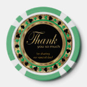 Verheiratet in Las Vegas - Vielen Dank | Grün Pokerchips (Rückseite)