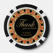 Verheiratet in Las Vegas - Vielen Dank | Orange Pokerchips (Rückseite)