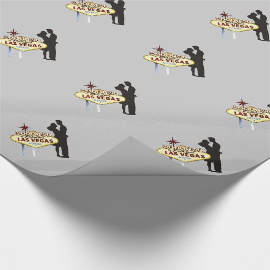 Verheiratet in Las Vegas Wrapping Paper Geschenkpapier (Ecke)