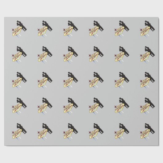 Verheiratet in Las Vegas Wrapping Paper Geschenkpapier (Flach)
