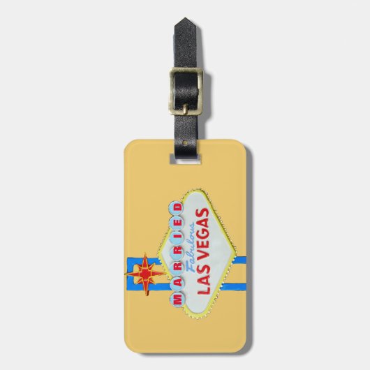 Verheiratet in Las- Vegasmitteilung Gepäckanhänger (Vorderseite vertikal)