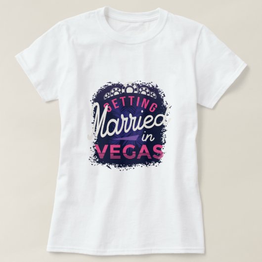 Verheiratet in Vegas Bride T-Shirt (Design vorne)