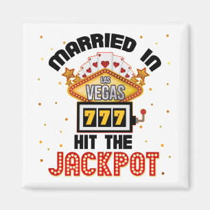 Verheiratet in Vegas Jackpot Casino Wedding Couple Magnet