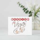 Verheiratet in Vegas Postkarte (Stehend Vorderseite)
