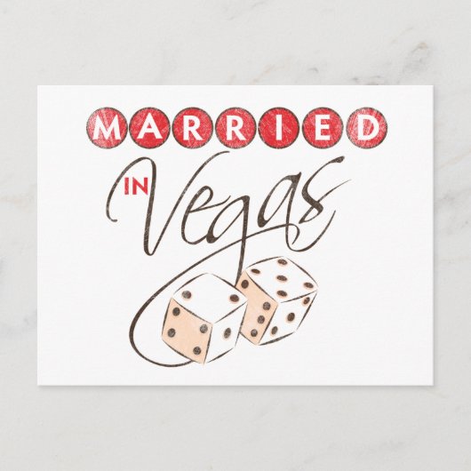 Verheiratet in Vegas Postkarte (Vorderseite)