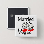 Verheiratet in Vegas (Würfel) Button (Vorne & Hinten)