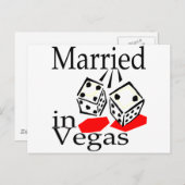 Verheiratet in Vegas (Würfel) Postkarte (Vorne/Hinten)