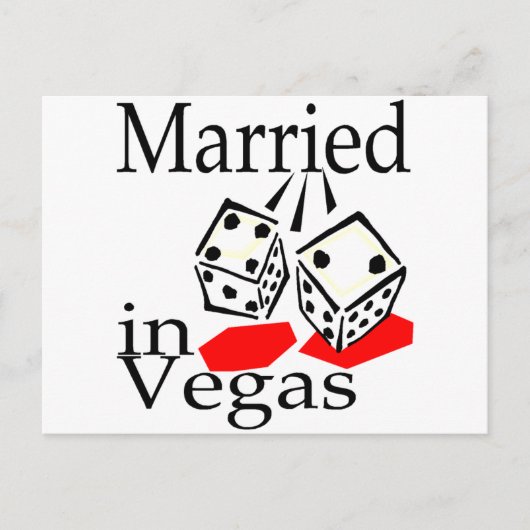Verheiratet in Vegas (Würfel) Postkarte (Vorderseite)