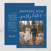 Verheiratet jetzt Party später Foto Blue Wedding (Vorne/Hinten)