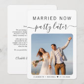 Verheiratet jetzt Party Später Foto Elopation (Vorne/Hinten)