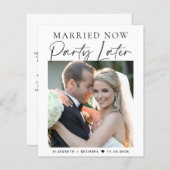 Verheiratet jetzt Party später Foto Hochzeit (Vorne/Hinten)