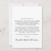 Verheiratet jetzt Party später Foto Hochzeit Einladung (Rückseite)