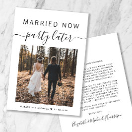 Verheiratet jetzt Party später Foto Hochzeitsankün