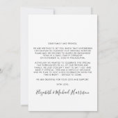 Verheiratet jetzt Party später Foto Hochzeitsankün Einladung (Rückseite)