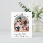 Verheiratet jetzt Party Spätere Arch Foto Hochzeit (Stehend Vorderseite)