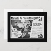 Verheiratet? Kein Grund, "S.A." zu vernachlässigen Postkarte (Vorne/Hinten)